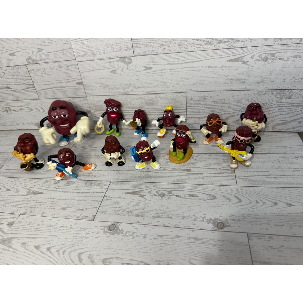 Vintage California Raisins Figures Applause Calrab 1980s Lot of 12 Collectibles